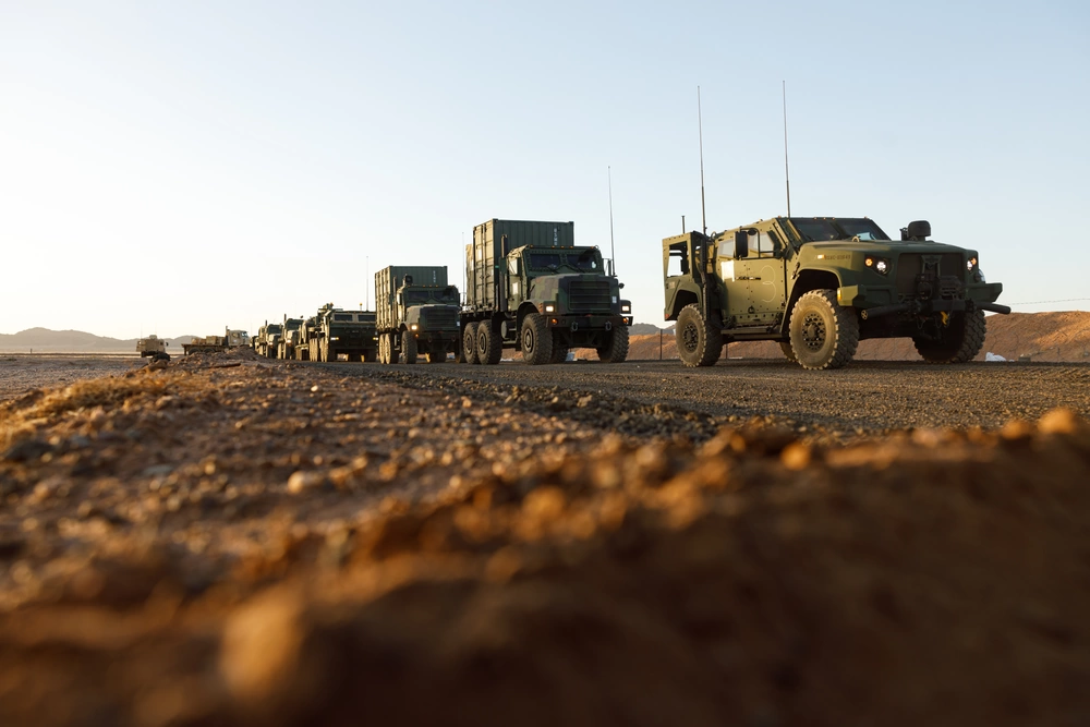 US Marine Corps Conduct Long-range Convoy Throughout Saudi Arabia