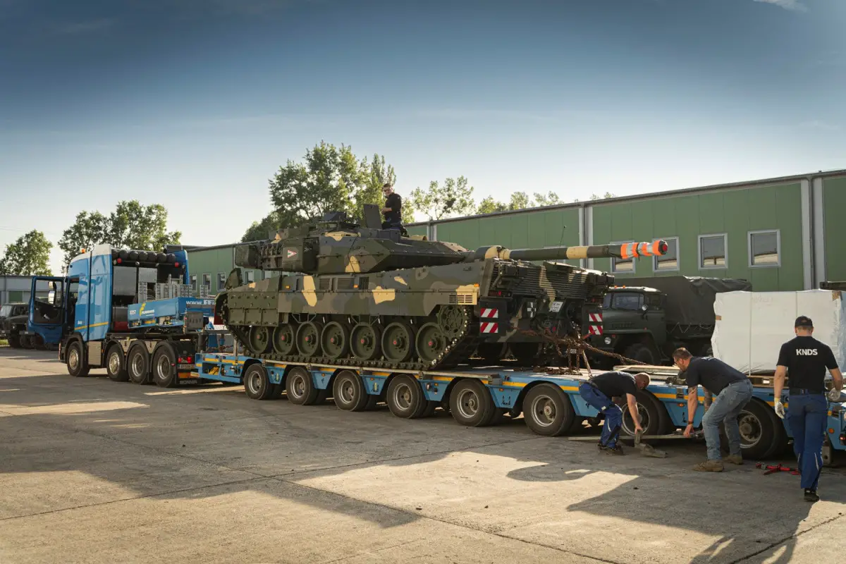 KNDS Delivers More Leopard 2A7HU Main Battle Tanks to Hungarian Defence Forces