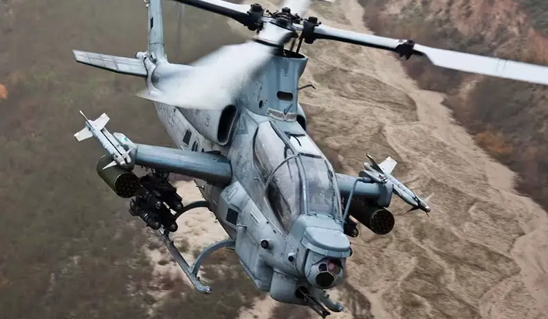 Bell AH-1Z Viper is a twin-engine attack helicopter