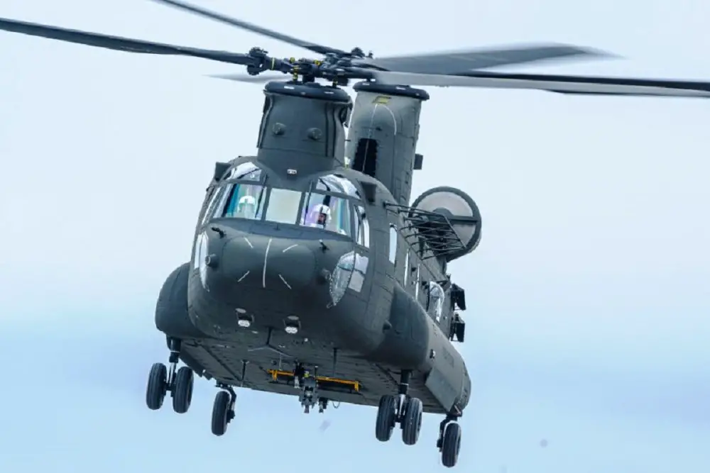 Boeing Delivers First CH-47F Block II Chinook Transport Helicopter to US Army