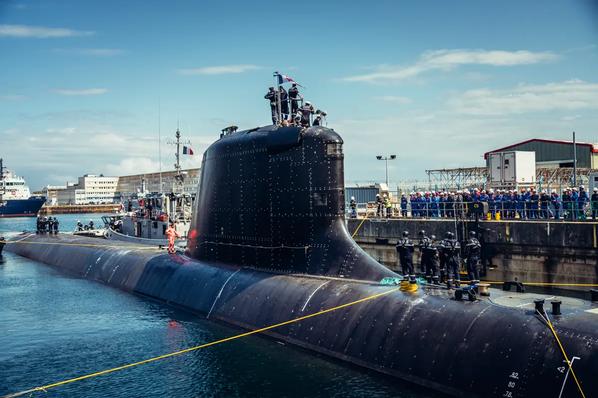 French Navy Barracuda-class Submarine Tourville Begins First Sea Trials