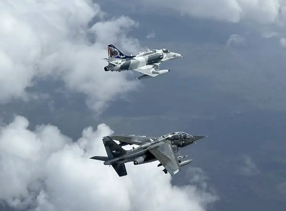 Top Aces Conducts First Adversary Air Training Mission with Upgraded A-4 Skyhawks in Canada