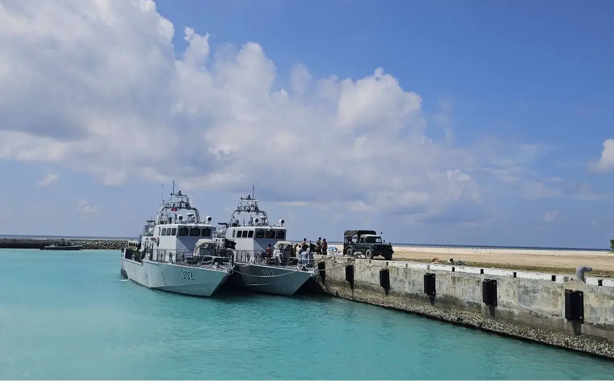 Philippine Navy Acero-Class Patrol Gunboats Conduct Maritime Patrol Around Pag-asa Island