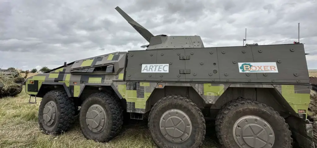 Patria and Rheinmetall Unveil First UK Prototype Boxer Armoured Mortar Variant