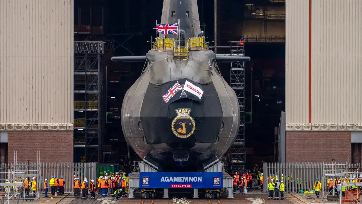 Agamemnon on shiplift outside Devonshire Dock Hall