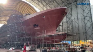 Royal Malaysian Navy’s Littoral Combat Ship 2 Advances with First Phase of Painting Completed