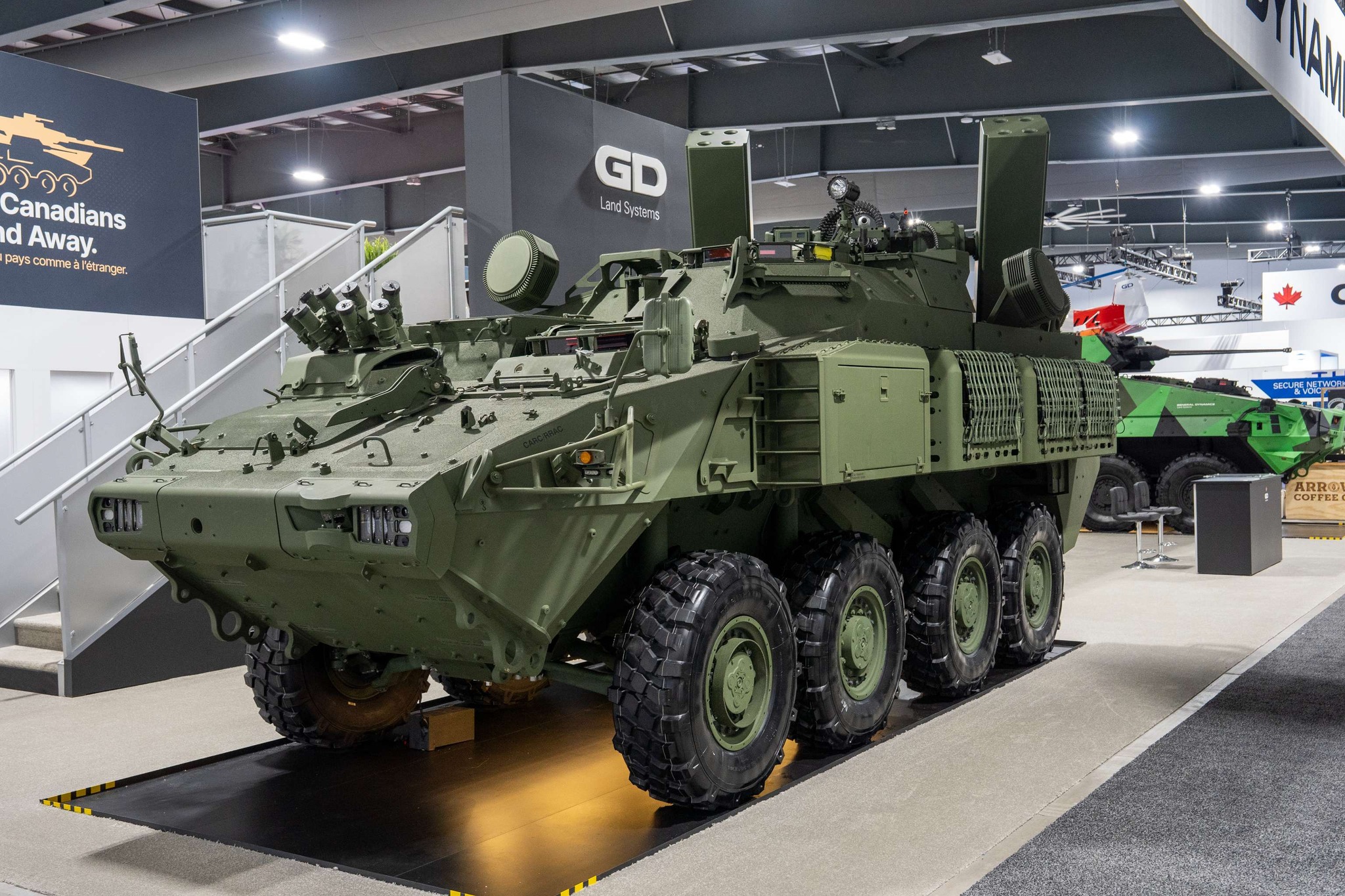 General Dynamics Land Systems Canada displays LAV 6.0 Air Defencet at CANSEC 2025 defense exhibition in Ottawa, Canada. (Photo by GDLS-C)