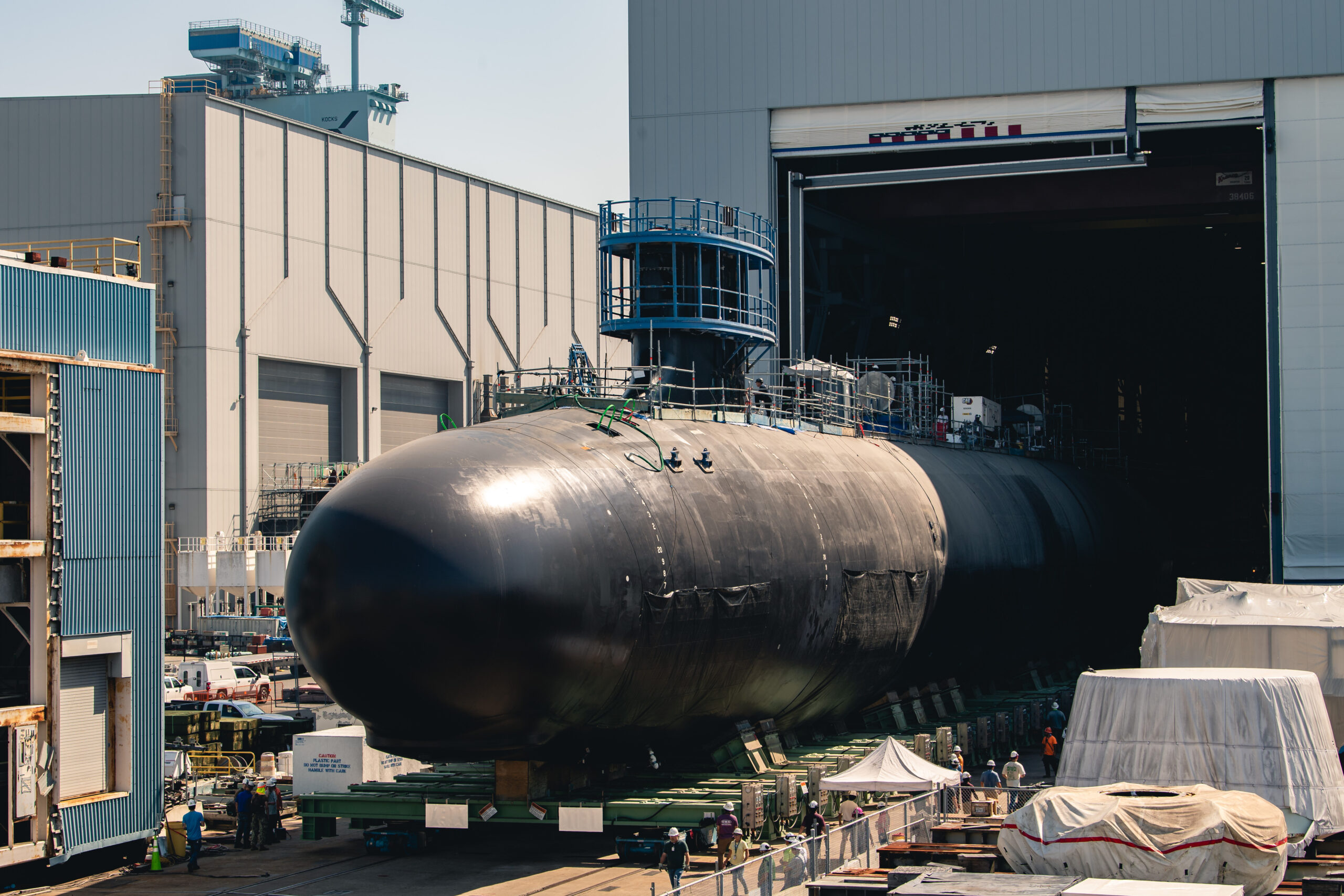 HII Launches Virginia-class Submarine Arkansas (SSN 800) at Newport News Shipbuilding