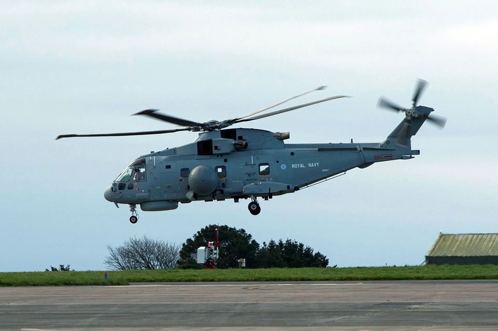 Royal Navy Deploys Merlin Mk2 Airborne Surveillance and Control Helicopter to Cyprus