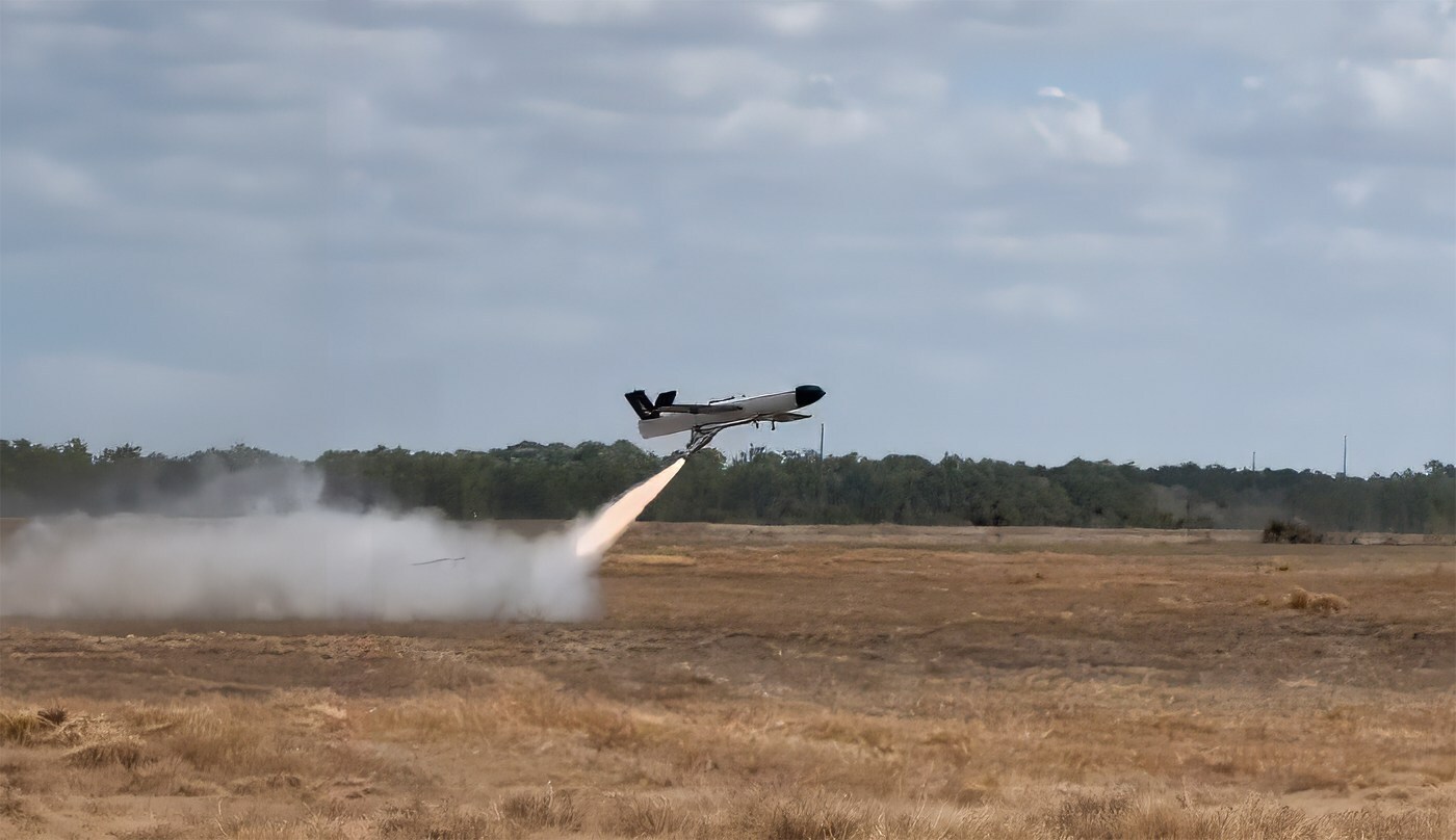 X-Bow’s RATO2 motor launching a Group 3 drone.