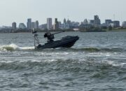 EOS R400 Remote Weapon System Demonstrated on Chaser Unmanned Surface Vehicle