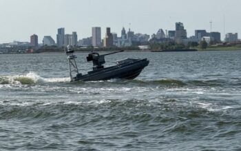 EOS R400 Remote Weapon System Demonstrated on Chaser Unmanned Surface Vehicle