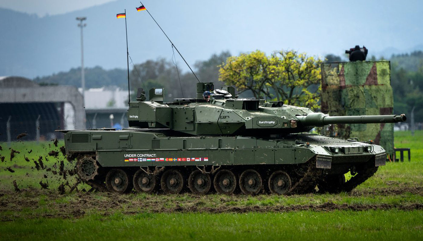 A notable addition to the Leopard 2A8’s defense system is the incorporation of a variant of the renowned Israeli Trophy Active Protection System (APS), colloquially referred to as the EuroTrophy. (Photo by EuroTrophy)