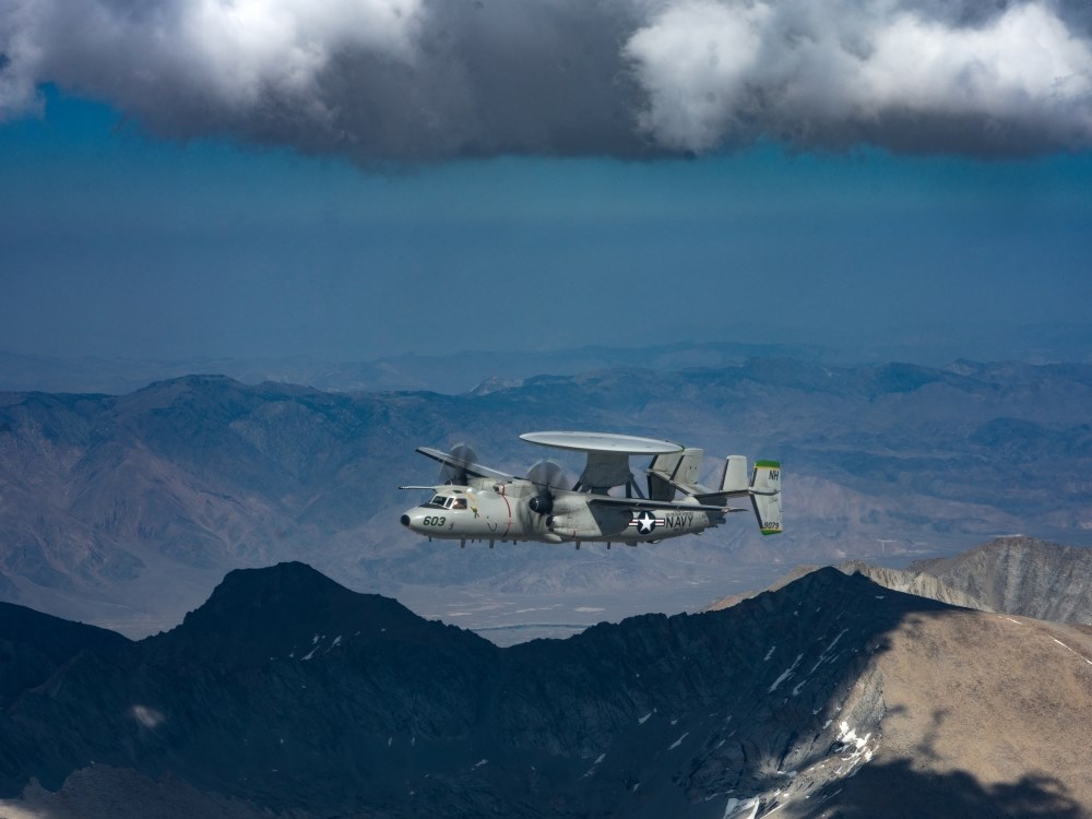 E-2D provides a 360-degree surveillance picture of thousands of targets over land and sea.