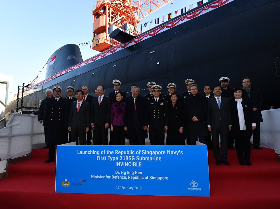 Republic of Singapore Navy RSS Invincible Type 218SG class submarine