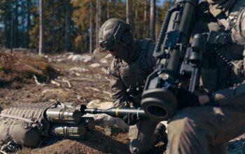 HEAT 758 tandem warhead anti-tank ammunition round. (Photo by Saab)