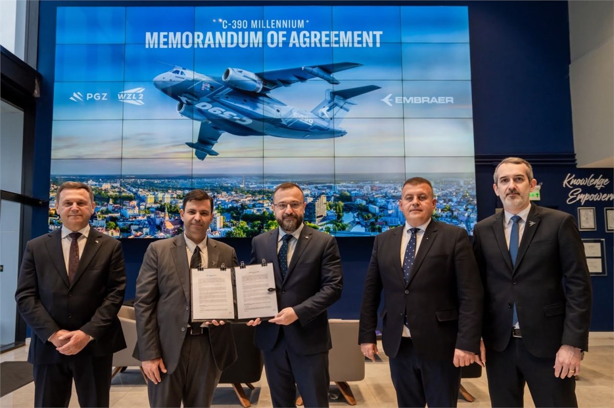 Embraer and WZL-2 Sign Memorandum of Agreement to Advance Industrial Cooperation in Poland