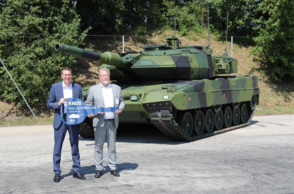 Stridsvagn 123 A (Leopard 2) Main Battle Tank. (Photo by KNDS Deutschland)