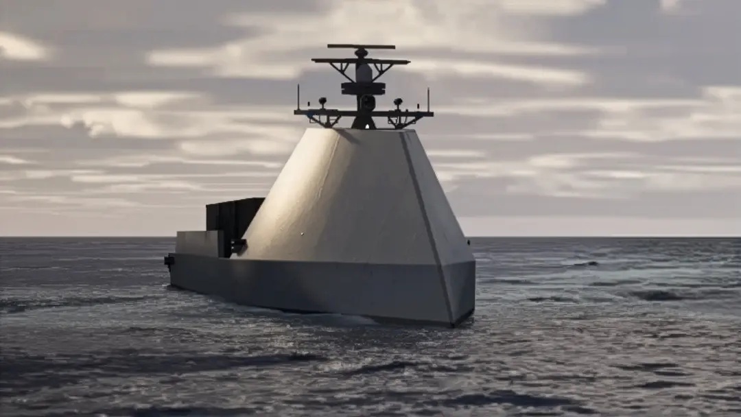 ROMULUS Unmanned Surface Vessel (USV). (Photo by HII)