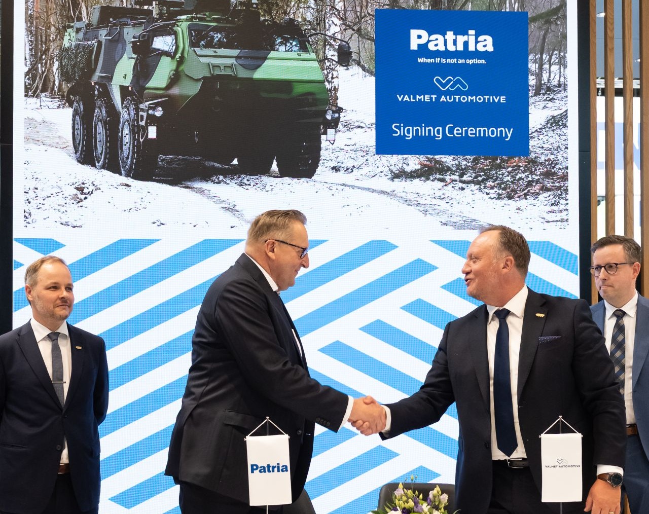 Patria and Valmet Automotive to significantly expand their cooperation in the production of armoured vehicles.