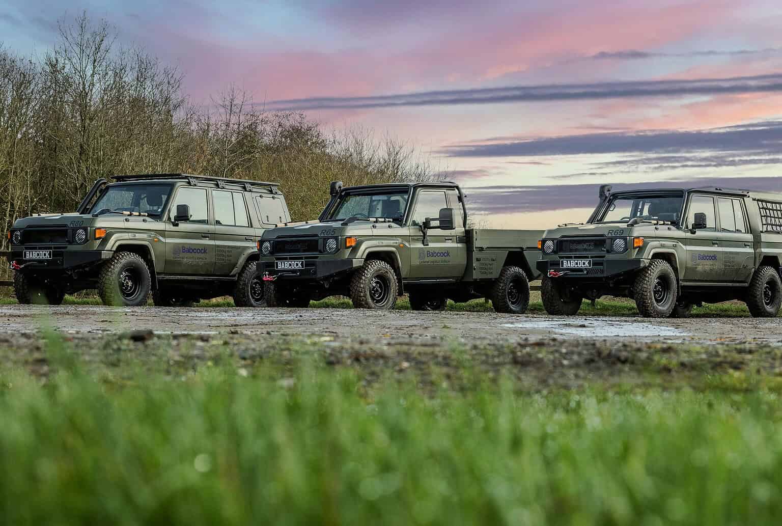 The Babcock General Logistics Vehicle (GLV)
family has been specifically tailored to the needs of the British Army.