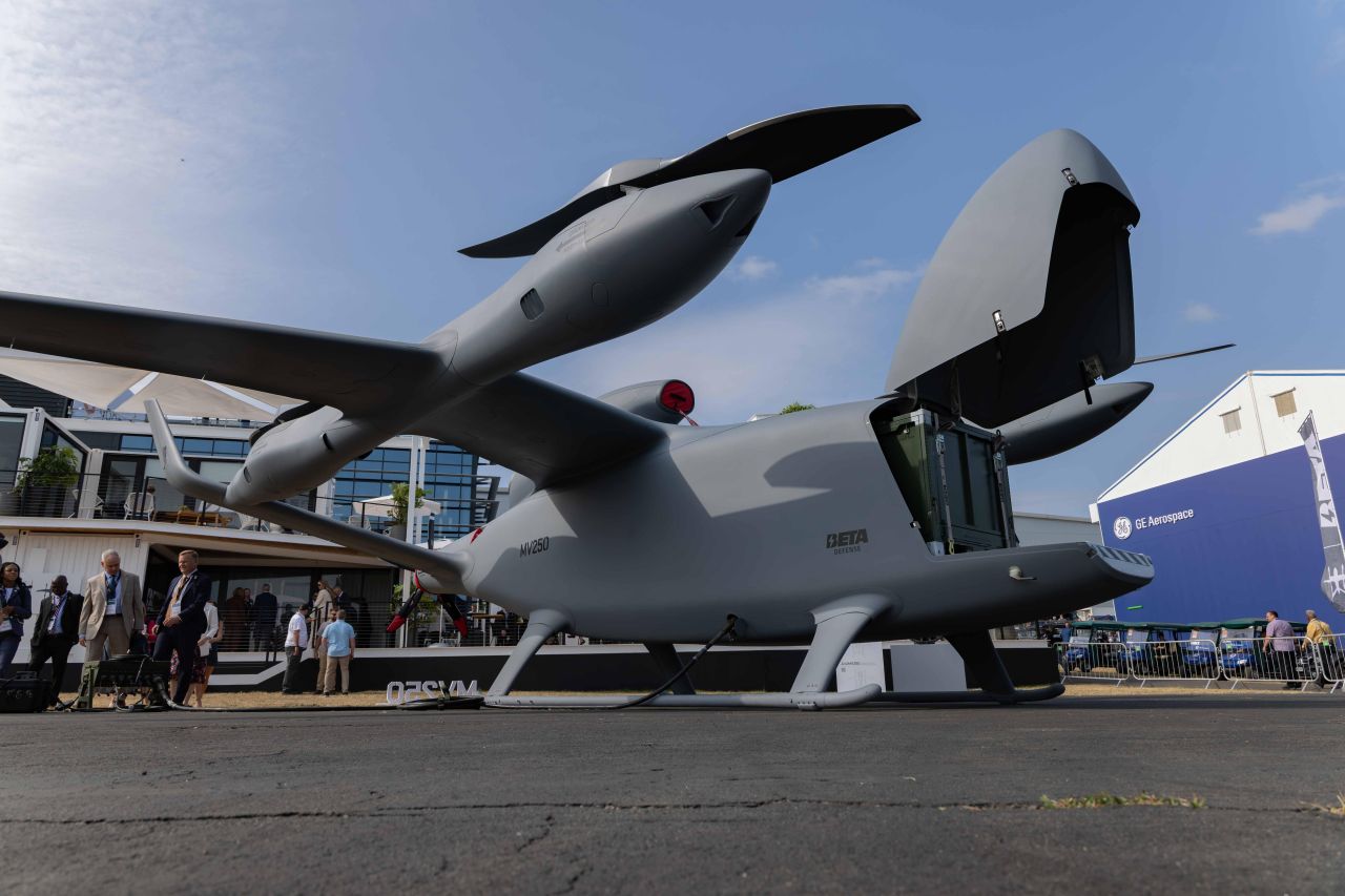 MV250 autonomous hybrid-electric vertical takeoff and landing (VTOL) aircraft. (Photo by BETA Technologies)