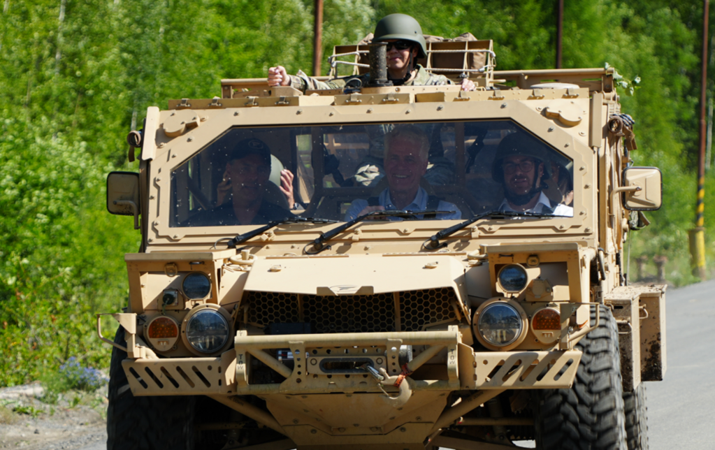 The Czech Army Flyer 72-HD light tactical vehicle