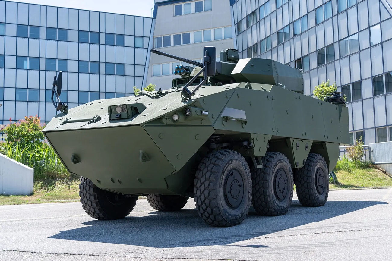 PANDUR 6×6 Evo C-UAS (Counter-Unmanned Aerial System). (Photo by GDELS)