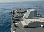 Indonesian Navy Conducts First Live-Fire Gun Drills Aboard Frigate KRI Prabu Siliwangi