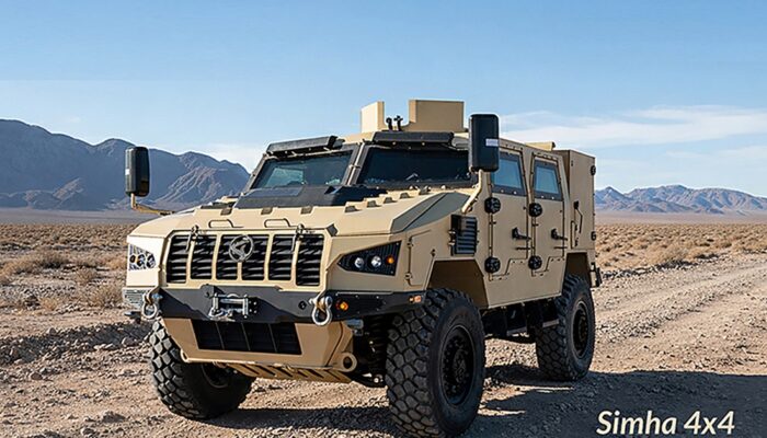 Kalyani Strategic Systems Limited and Paramount Unveil Simha 4×4 Light Armoured Multi-Purpose Vehicle