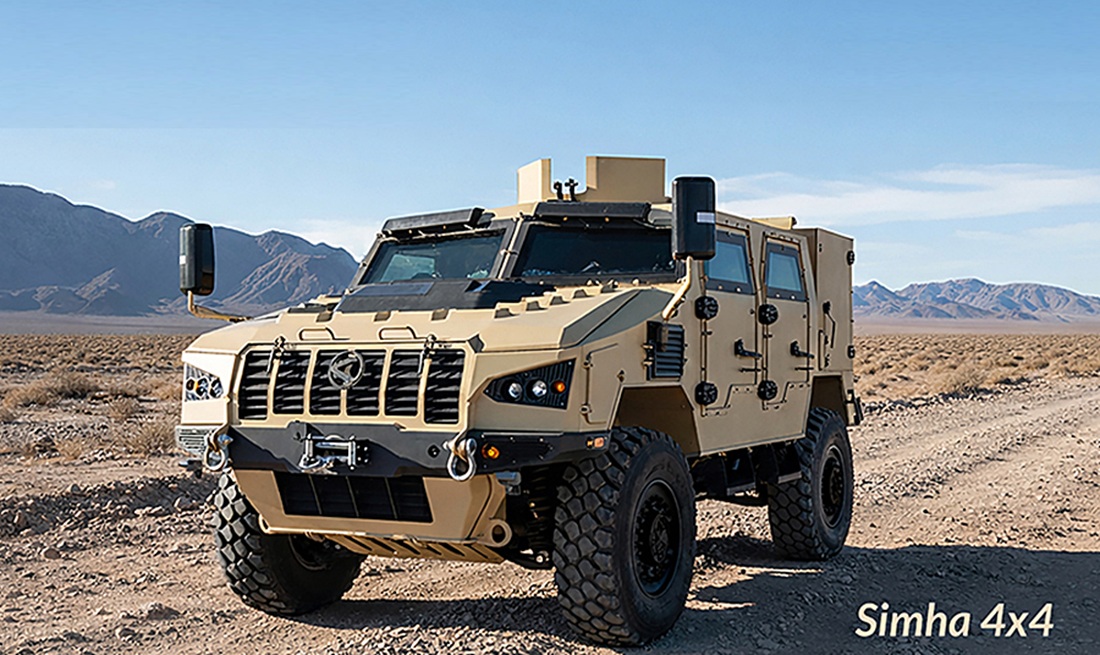 Kalyani Strategic Systems Limited and Paramount Unveil Simha 4x4 Light Armoured Multi-Purpose Vehicle