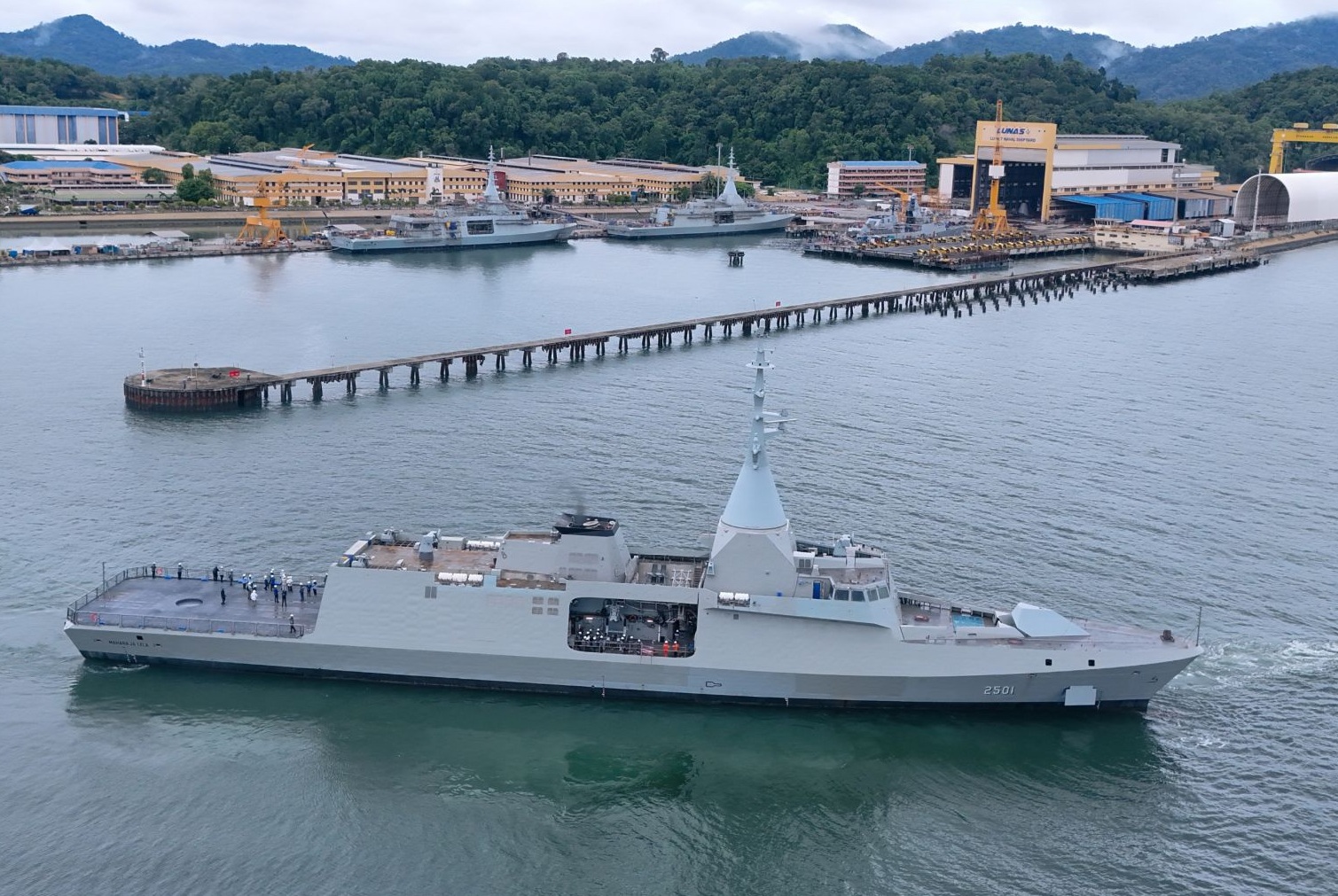 The Maharaja Lela-class frigate, also known as the Littoral Combat Ship (LCS), is a class of six stealth frigates being built for the Royal Malaysian Navy (RMN).