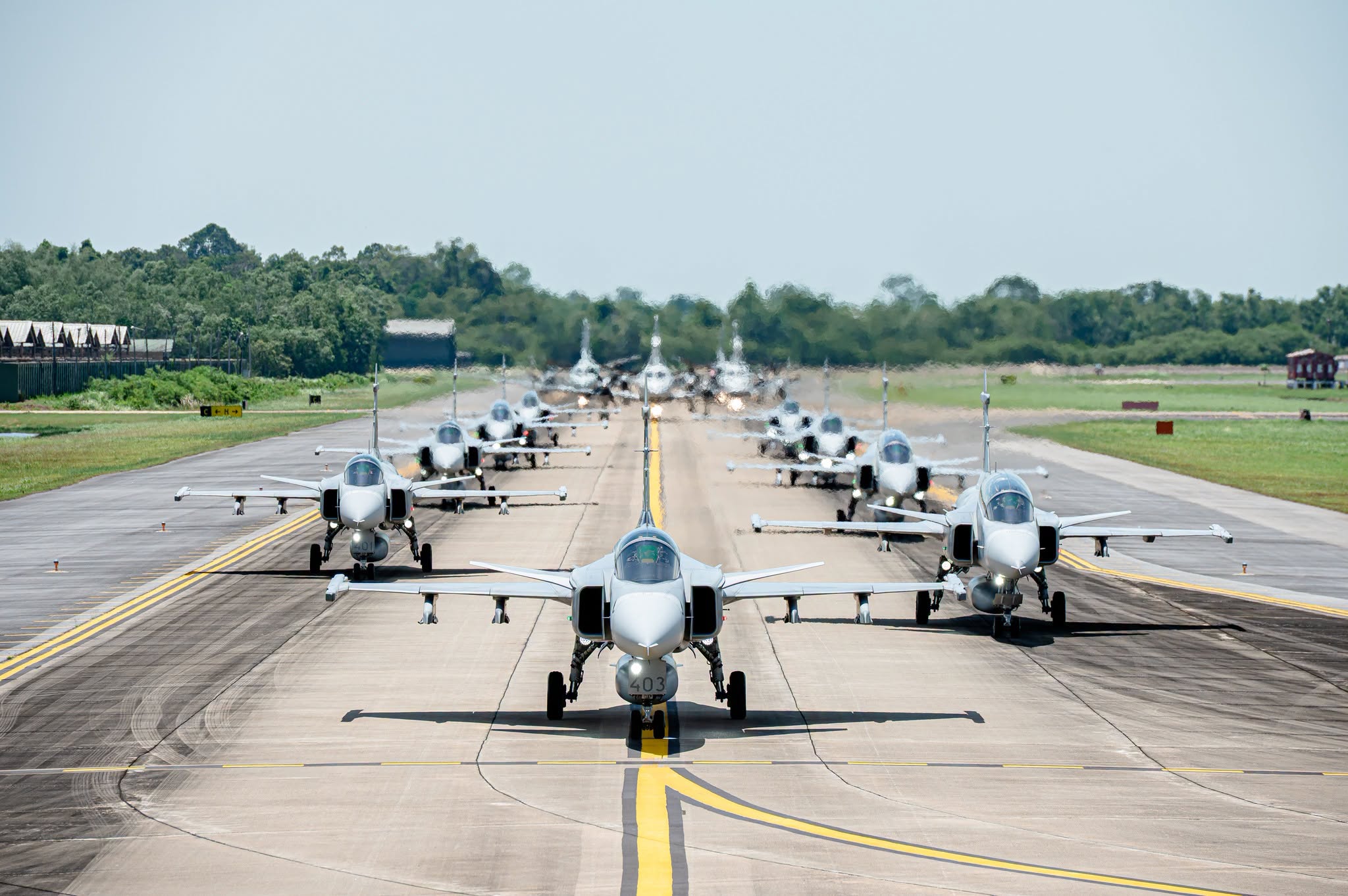 Royal Thai Air Force Saab JAS 39 Gripen Multirole Fighter Aircraft Fleet