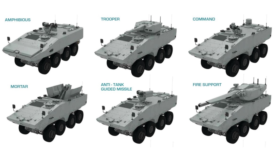 Terrex s5 Variants. (Photo by ST Engineering)