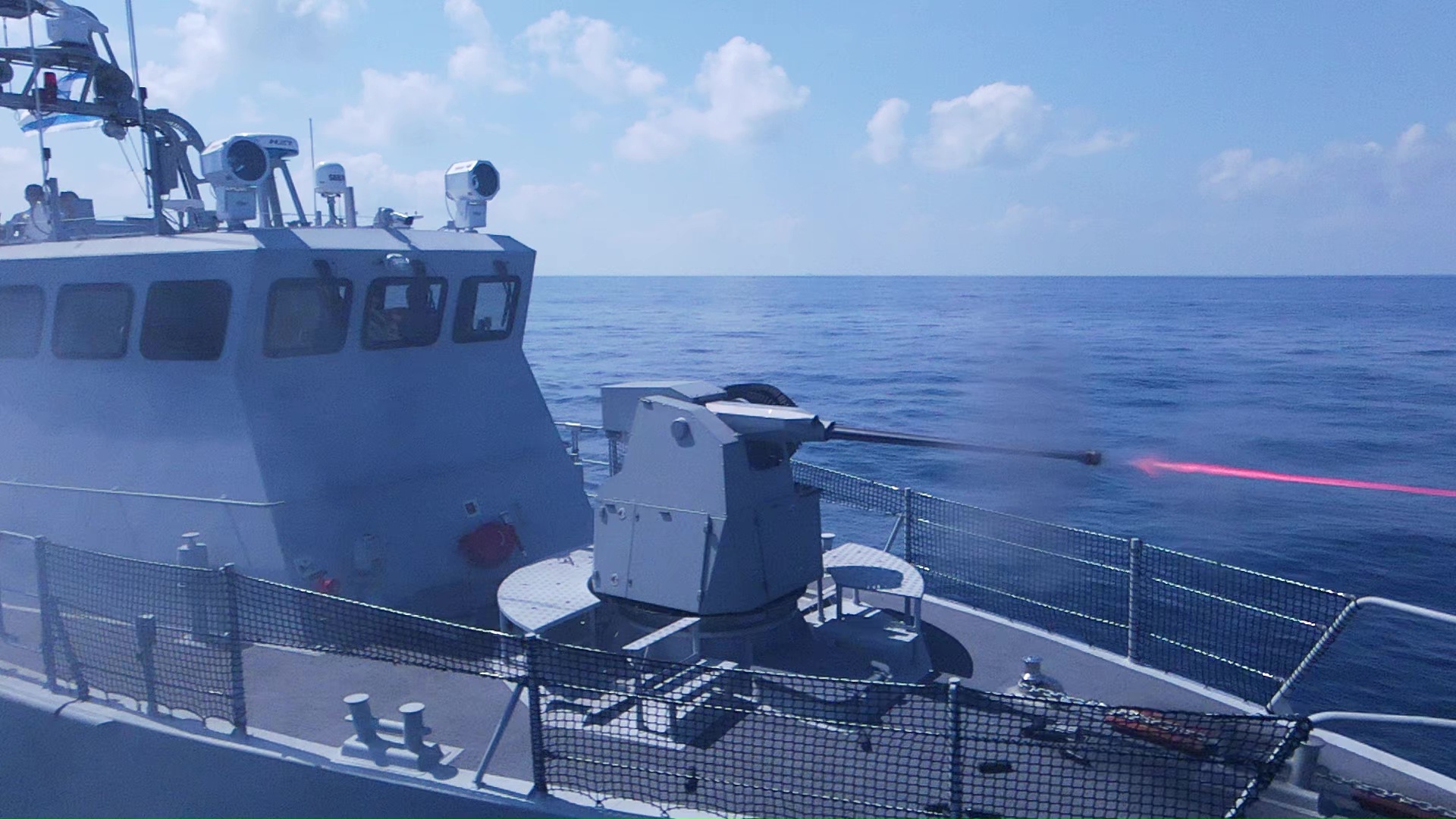 TYPHOON Mk 30-c Naval Weapon Station System. (Photo by Rafael Advanced Defense Systems Ltd)