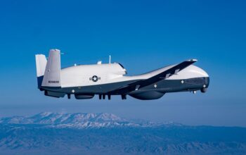 Northrop Grumman MQ-4C Triton high-altitude long endurance unmanned aerial vehicle (UAV).