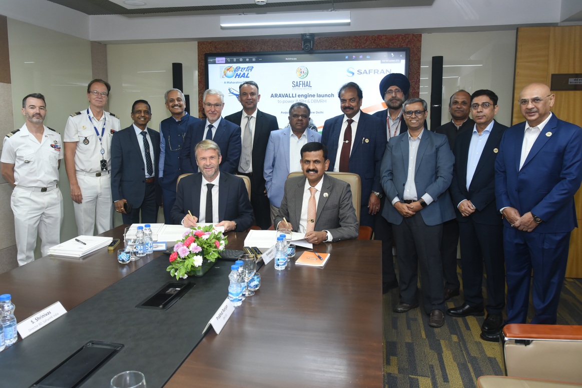 HAL and Safran Helicopter Engines sign final contract with SAFHAL, launching development and production of the Aravalli Engine. (Photo by Safran)