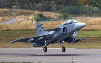 Saab Gripen F Two-seat Fighter Completes Its First Flight