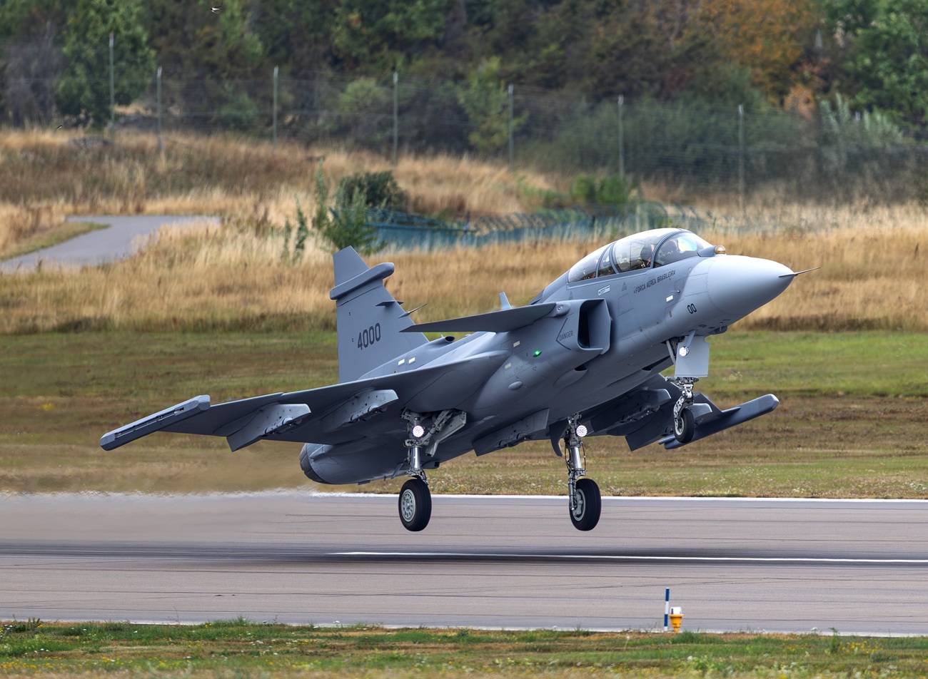 The Gripen F Two-seat Fighter took off at 09:40 local time from Saab’s airfield in Linköping, Sweden.