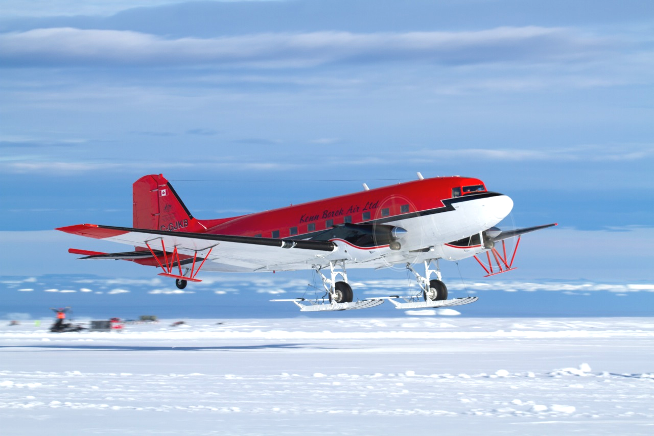 The BT-67 is a more than capable polar aircraft with Zone Specific Climate Control, Retractable Skis, Heat Blankets, and Cold Weather Certification. (Photo by Basler)
