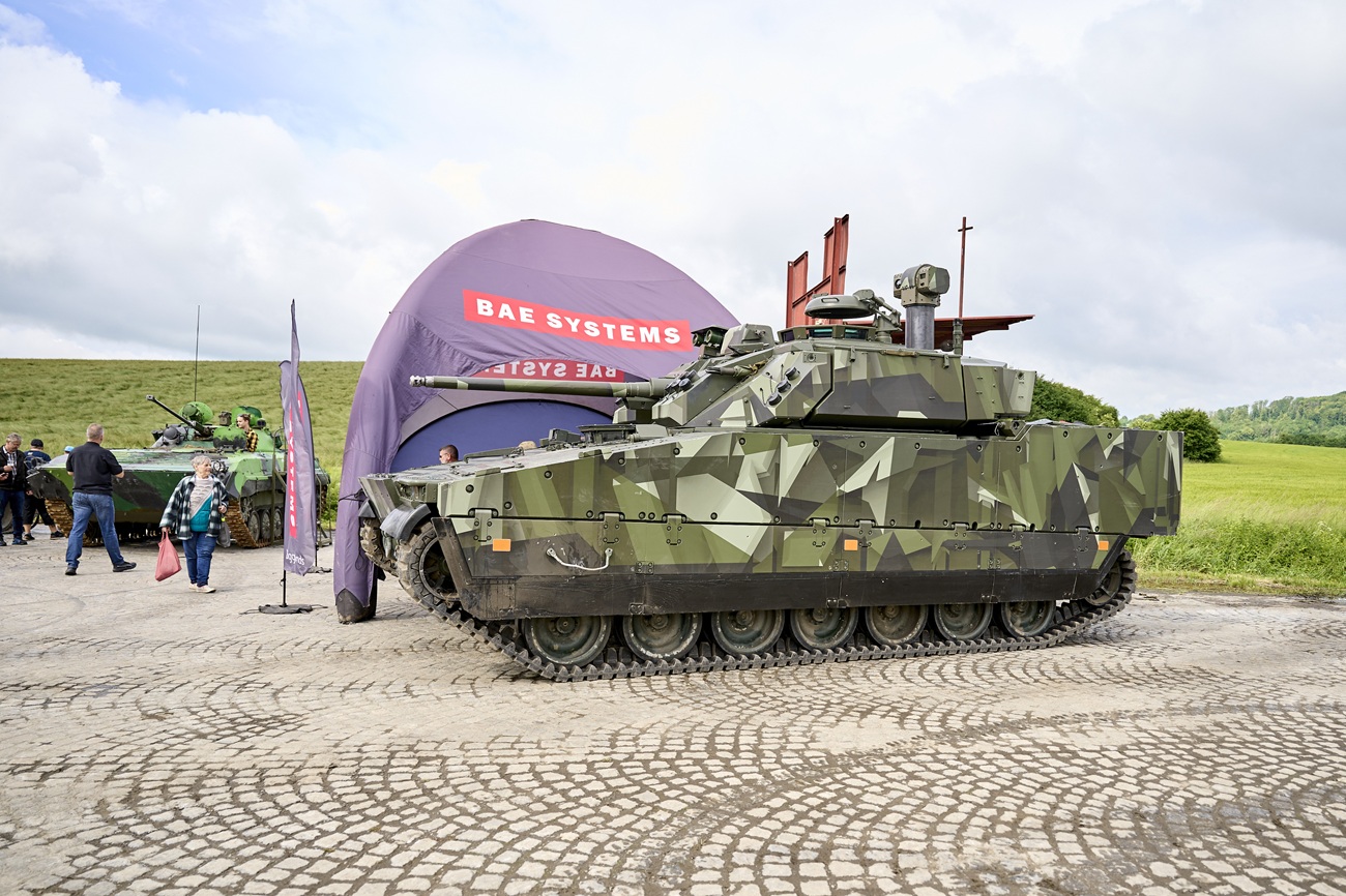 Czech Army CV90 Tracked Infantry Fighting Vehicle (IFV).