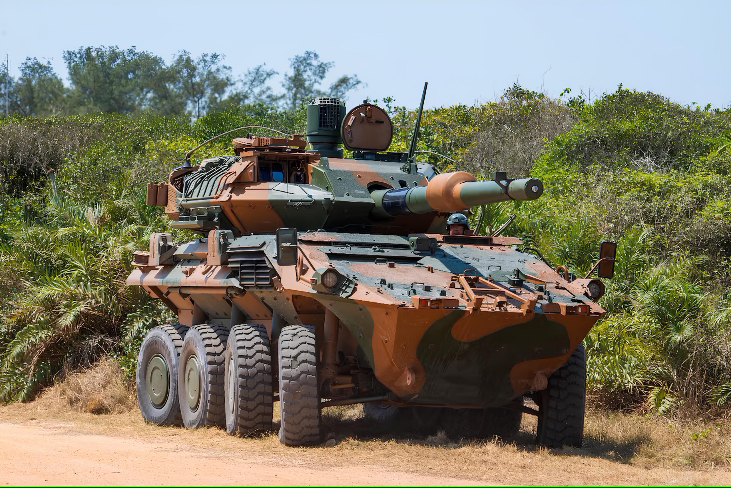 Brazilian Army Centauro II 8x8 Wheeled Vehicles.