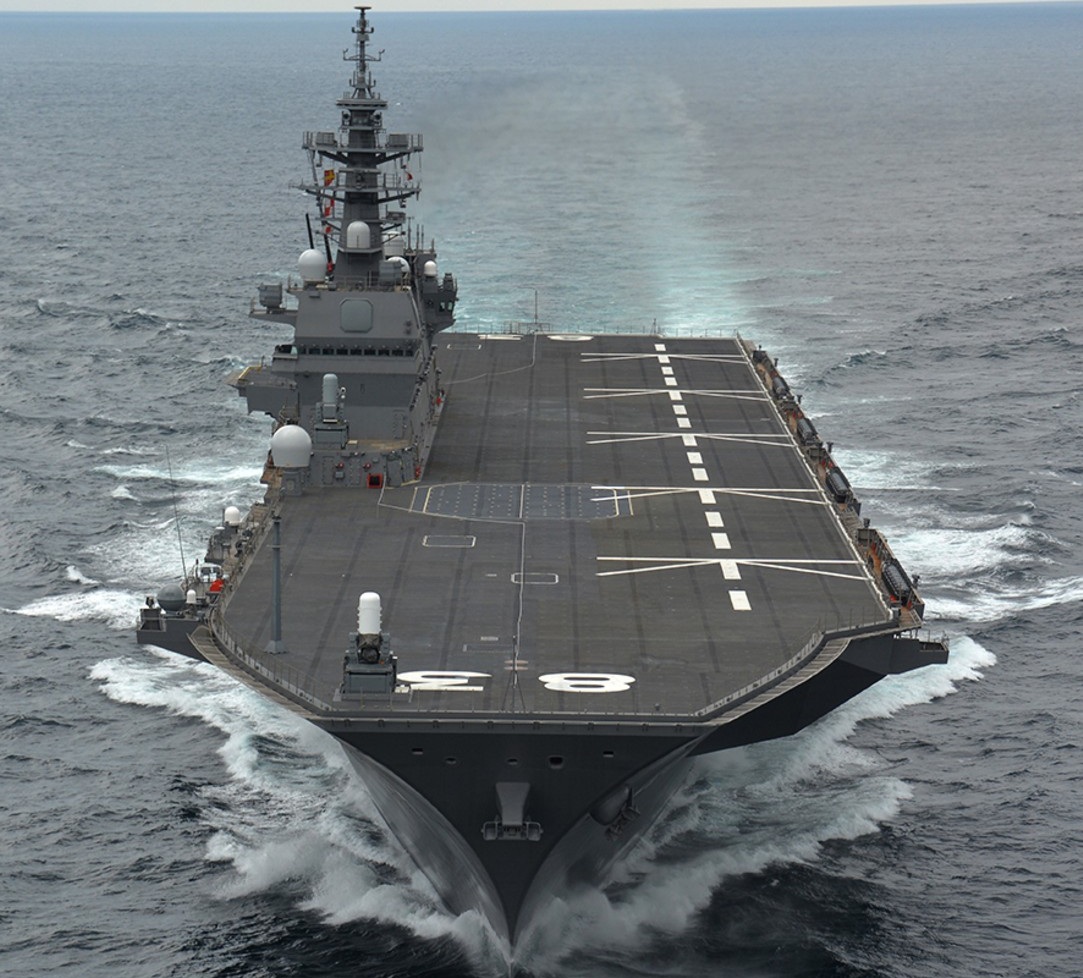 Japenese Izumo-Class Helicopter Destroyer Converted to Aircraft Carriers